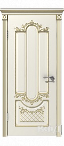 Купить дверь Александрия, эмаль слоновая кость, патина золото, глухая в Москве в интернет-магазине dveri-doors.com