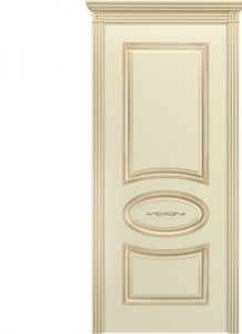 Купить межкомнатную дверь Ария В2, эмаль слоновая кость с золотой патиной, глухая в Москве в интернет-магазине dveri-doors.com