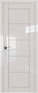 Дверь PROFIL DOORS (профиль дорс) 2.11L. Белый глянец. Стекло графит.