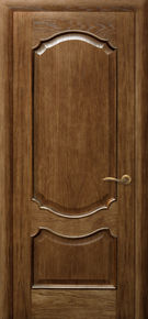 Дверь межкомнатная  «Рубин 2» глухая. Тонированный дуб, Натуральный шпон