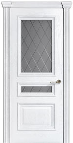 Купить дверь межкомнатную  «Назонит» стекло Молочный дуб, Натуральный шпон в Москве в интернет-магазине dveri-doors.com