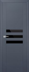 Купить дверь PROFIL DOORS (профиль дорс) 74U Стекло черный лак, Цвет АНТРАЦИТ в Москве в интернет-магазине dveri-doors.com