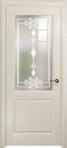 Купить дверь шпонированную Ченере-1, стекло, цвет аква, категория Ульяновские двери в Москве в интернет-магазине dveri-doors.com