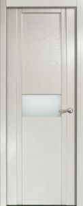 Купить модель Qdo Н, стекло белое, натуральный шпон, цвет Ясень Жемчуг в Москве в интернет-магазине dveri-doors.com