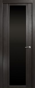 Купить модель Qdo X, стекло чёрное, натуральный шпон, цвет Ясень винтаж в Москве в интернет-магазине dveri-doors.com