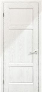 Купить дверь межкомнатную  «Кристалл» глухая Молочный дуб, Натуральный шпон в Москве в интернет-магазине dveri-doors.com