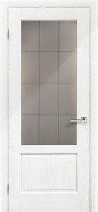 Купить дверь межкомнатную  «Кристалл» стекло Молочный дуб, Натуральный шпон в Москве в интернет-магазине dveri-doors.com