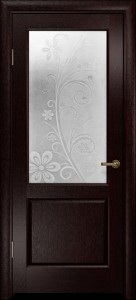 Дверь со стеклом | Ульяновская дверь | Арт деко |  Ариа-2, венге