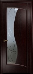 Купить дверь со стеклом | Ульяновскую дверь | Арт деко |  Смеральда | венге в Москве в интернет-магазине dveri-doors.com