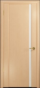 Купить ульяновскую дверь, "Арт Деко", Спация-1 белёный дуб, стекло белое в Москве в интернет-магазине dveri-doors.com