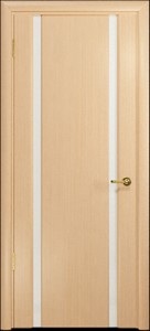 Купить ульяновскую дверь, "Арт Деко", Спация-2 белёный дуб, стекло белое в Москве в интернет-магазине dveri-doors.com