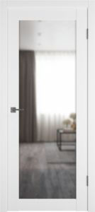 Купить двери межкомнатные белые EMALEX 32, с зеркалом в Москве в интернет-магазине dveri-doors.com