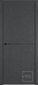 Купить дверь URBAN 1, цвет Jet Loft с алюминиевой кромкой, стиль LOFT в Москве в интернет-магазине dveri-doors.com