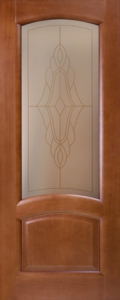 Дверь межкомнатная Ульяновская «Александрит» остекленная. Натуральный шпон