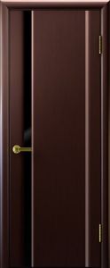 Купить синай-1, шпонированную дверь, венге, стекло чёрное в Москве в интернет-магазине dveri-doors.com