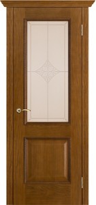Купить двери Белоруссии ШЕРВУД | шпон античный дуб, стекло ромб в Москве в интернет-магазине dveri-doors.com