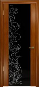 Купить межкомнатную дверь шпонированную Спация-3, рисунок со стразами, цвет анегри в Москве в интернет-магазине dveri-doors.com