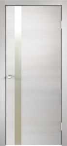 Купить  Дверь экошпон TECHNO Z, дуб белый, с алюминиевой кромкой в Москве в интернет-магазине dveri-doors.com