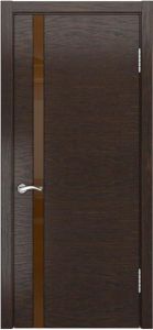 Купить межкомнатная шпонированную дверь АРТ-3, Мореный дуб, стекло в Москве в интернет-магазине dveri-doors.com