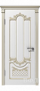 Купить дверь Александрия, белая эмаль, патина золото, глухая 70 ДГО в Москве в интернет-магазине dveri-doors.com