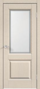 Двери межкомнатные, экошпон soft touch ALTO 6V, ясень капучино, стекло.