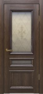 Купить межкомнатные двери Вероника-3, дуб оксфордский, Стекло в Москве в интернет-магазине dveri-doors.com
