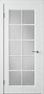 Межкомнатная дверь Гланта, эмаль белая, стекло. 