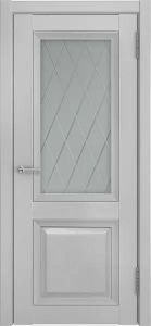 Межкомнатные двери Лу-161 (серый эмалит), со стеклом.