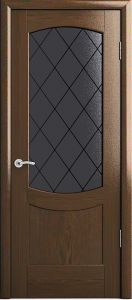 Лаура 2, Дверь шпонированная, стекло бронза, моренный дуб