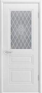 Купить межкомнатную дверь Трио-В1, белая эмаль со стеклом в Москве в интернет-магазине dveri-doors.com