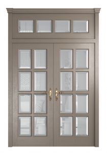 Купить дверь со стеклом с фрамугой для большого проёма в Москве в интернет-магазине dveri-doors.com