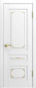 Купить ульяновские двери, Модель L-3 глухая, белая эмаль с рисунком в Москве в интернет-магазине dveri-doors.com