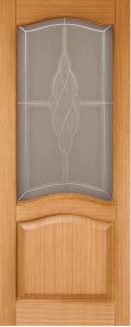  Дверь со стеклом | Levsha | Модель 4 | стекло, шпон дуба.