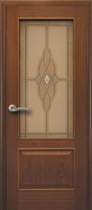 Дверь со стеклом | Levsha | Престиж 2 | шпон дуба, цвет орех.