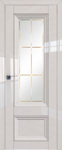 Дверь PROFIL DOORS (профиль дорс) 2.103L. Белый глянец. Стекло граверовка 1.