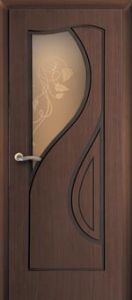  Дверь со стеклом | Levsha  | Инь-янь | шпон дуба, цвет орех.