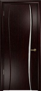 Купить ульяновскую дверь, "Арт Деко" Лиана-1 Венге Стекло белое в Москве в интернет-магазине dveri-doors.com