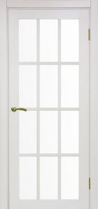 Дверь межкомнатная классика Экошпон, Турин 542 Белёный дуб, стекло.