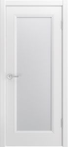 Межкомнатная дверь BELINI 111, белая эмаль, стекло.