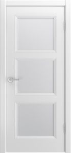 Межкомнатная дверь BELINI 333, белая эмаль, остеклённая.