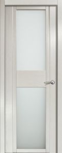 Купить модель Qdo D, стекло белое, натуральный шпон, цвет Ясень Жемчуг в Москве в интернет-магазине dveri-doors.com