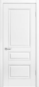 Межкомнатная дверь Трио 2, белая эмаль, глухая