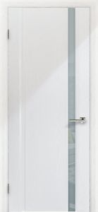 Дверь межкомнатная  «Меланит 1» стекло. Молочный дуб, Натуральный шпон