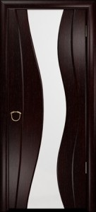 Купить ульяновскую дверь,  "Арт Деко" Корса  Венге, белое стекло в Москве в интернет-магазине dveri-doors.com