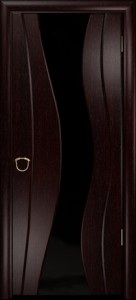 Купить ульяновскую дверь,  "Арт Деко" Корса  Венге, чёрное ст ПО в Москве в интернет-магазине dveri-doors.com