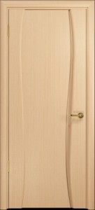 Купить ульяновскую дверь "Арт Деко" Лиана-1  Белёный дуб Глухое в Москве в интернет-магазине dveri-doors.com