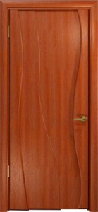 Ульяновская дверь, "Арт Деко", Селена, Красное дерево . Глухое 