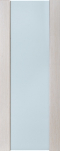 Дверь межкомнатная Ульяновская «Меланит-3» Беленый Дуб остекленная. Натуральный шпон