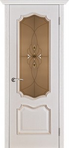  Двери Белоруссии | ПРИМЬЕРА | шпон, белая патина, стекло бронза с фацетами