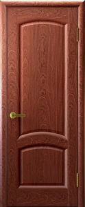 Лаура, двери шпонированные, красное дерево, глухая / Фабрика "Современные двери" Ульяновск